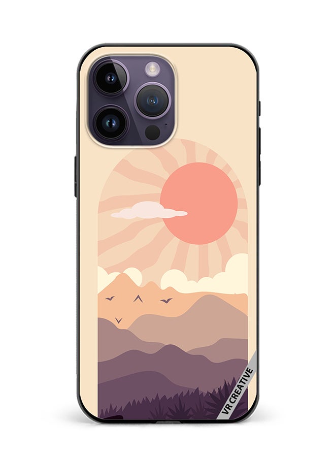 VR CREATIVE Protective Case Cover For Apple iPhone 16 Pro Abstract Landscape Design Multicolour - Image 1