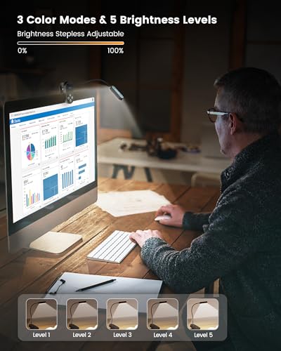 Glocusent 16 LED Mini Book Light for Reading in Bed, Clip On Reading Light, Rechargeable & Long Lasting for 80+Hrs, 3 Colors & 5 Brightness Levels, Perfect Reader Gifts, Book Lovers, Kids (Black) - Image 3