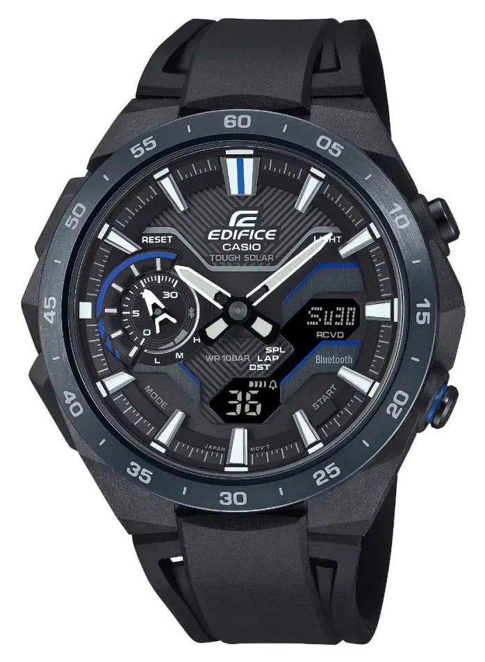 كاسيو ساعة إيديفيس للرجال - هاتف ذكي - رابط ويند فلو - ECB-2200PB-1ADF - Image 1