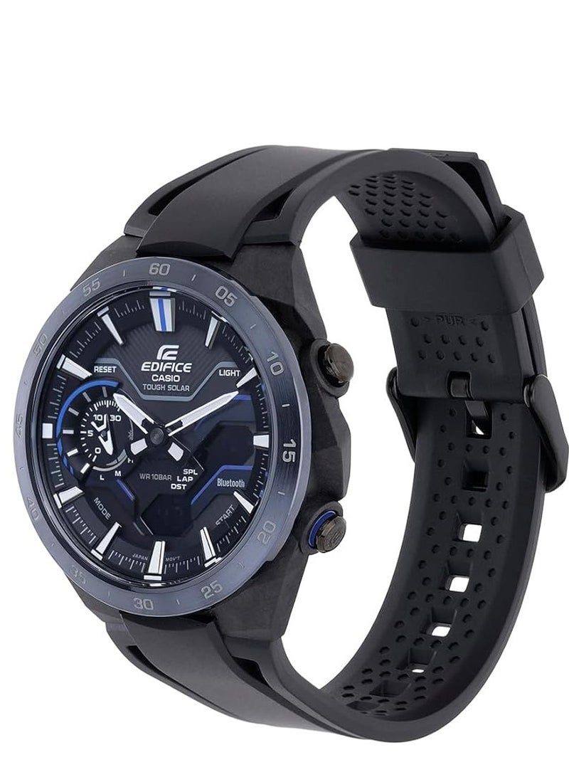كاسيو ساعة إيديفيس للرجال - هاتف ذكي - رابط ويند فلو - ECB-2200PB-1ADF - Image 2