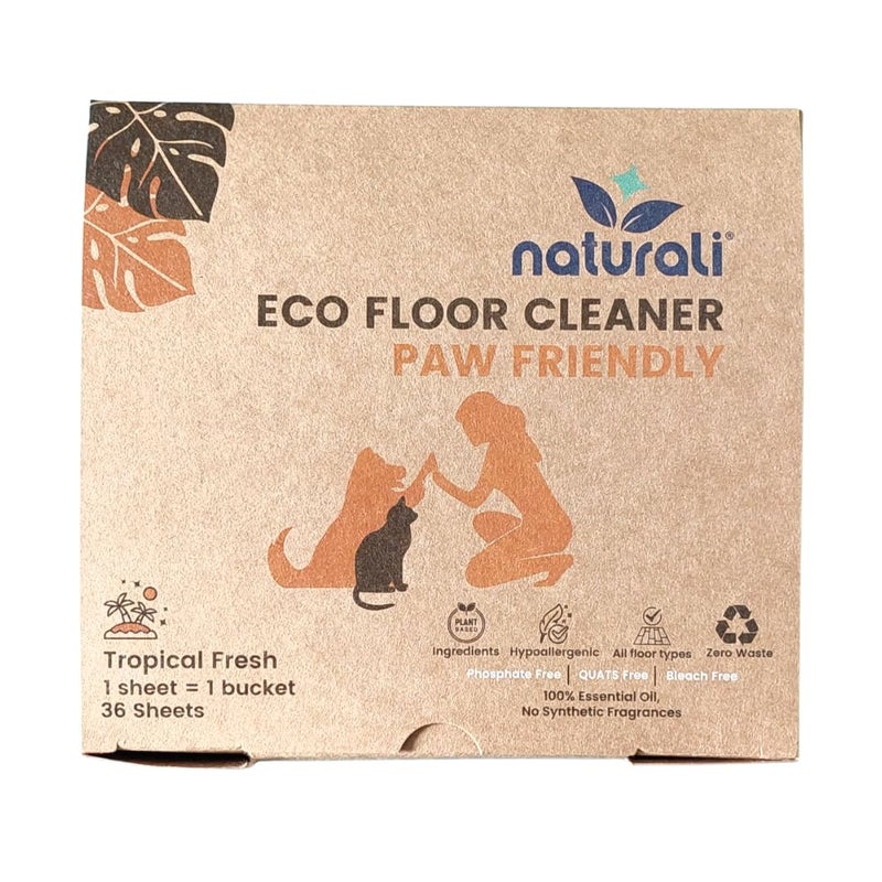 Naturali ECO Pet Floor Cleaner Sheets - Plant-based, Natural, Eco-Friendly, Strips - Fresh Scent - 36pcs - Image 1