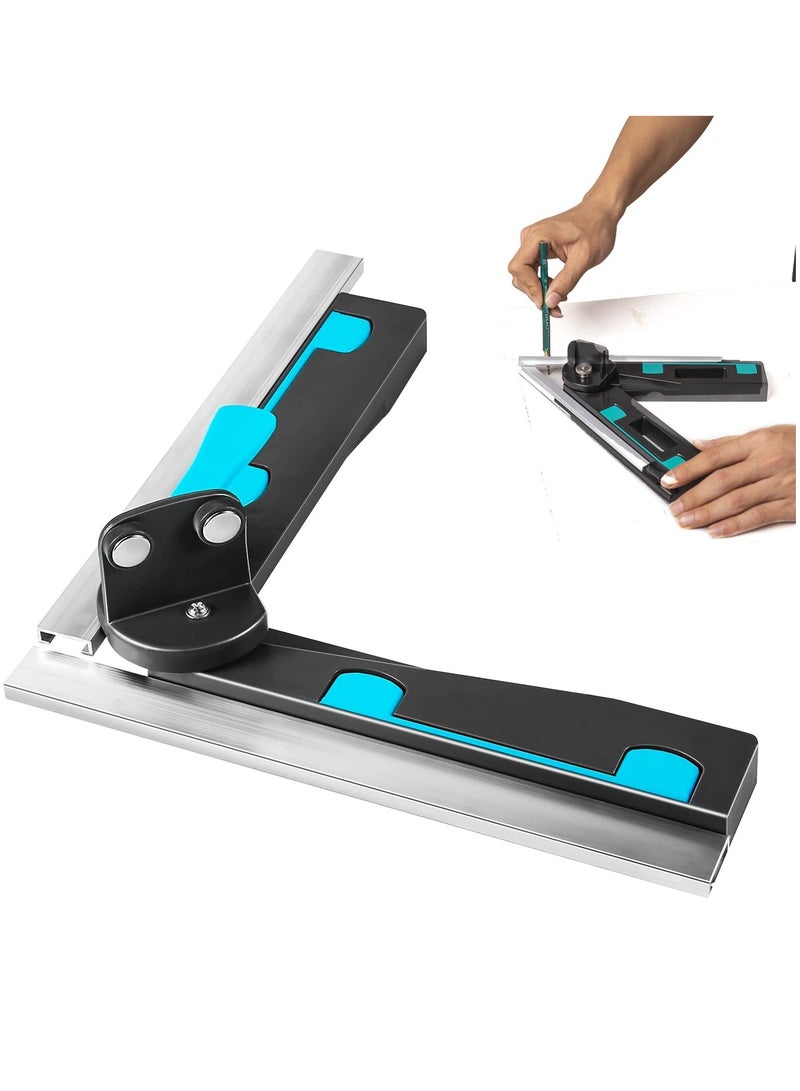 SYOSI Mitre Measuring Cutting Tool 2 in 1 Accurate Mitre Gauges for Saws Accurate 30 to 180° Aluminum Alloy Mitre Gauges Goniometer Mitre Angle Ruler Finder Too for Home Improvement Carpentry Work - Image 1