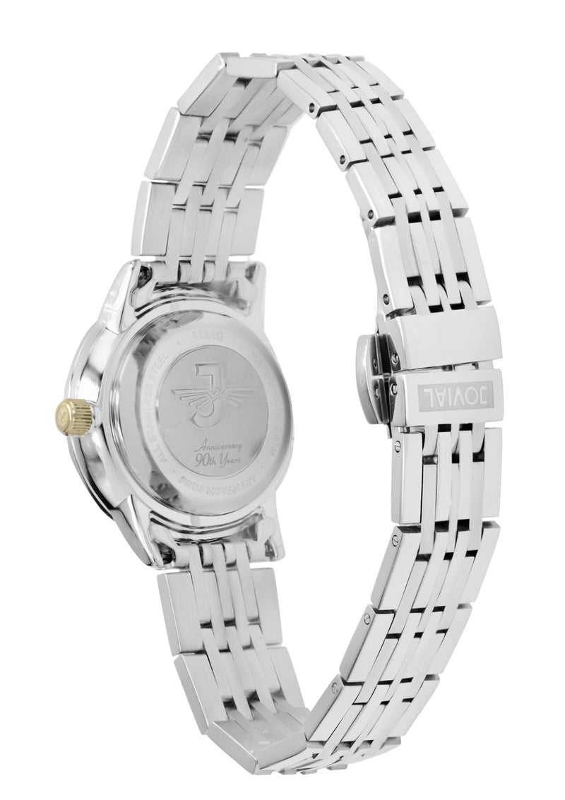 JOVIAL 5089 GSMQ02E Men's Metal Band Watch, Simple, Elegant, Stainless Steel band, Grey dial, Quartz Movement, 41MM - Image 3