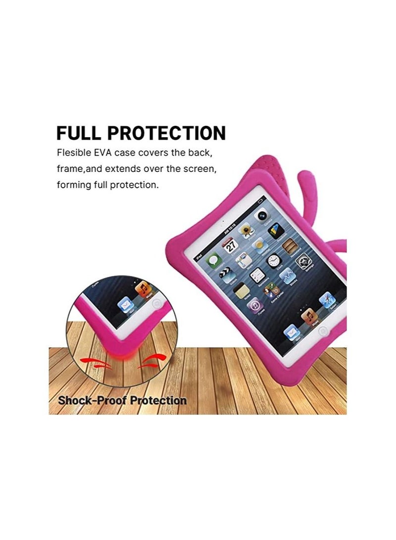 IPad 10.2 Inch Case For Kids 8th 2020 3D Cute Cartoon Butterfly Cover Non-Toxic EVA Foam Wings Kickstand Shockproof Bumper Girl Boy Gift Rose - Image 4