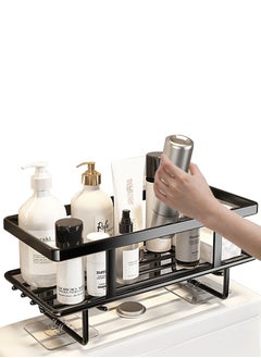 Perfii Over The Toilet Storage Shelf Organizer with Basket, Bathroom Storage Organizer Toilet Storage Shelf, No Assembly or Drilling, Efficient and Stylish Space Saver  - Image 1