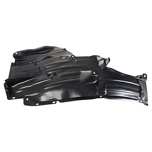 TRQ Front Right Rearward Inner Fender Liner Black Passenger Side Compatible with 2006-2009 Nissan 350Z NI1251131 NI1251138 - Image 1