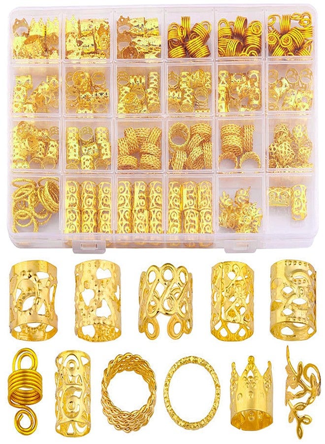ZeriLion 220 Pcs Gold Hair Charms for Braids, Dreadlocks and Locs, Decorative Charms for Braids, for Women's Hair Accessories - Image 1