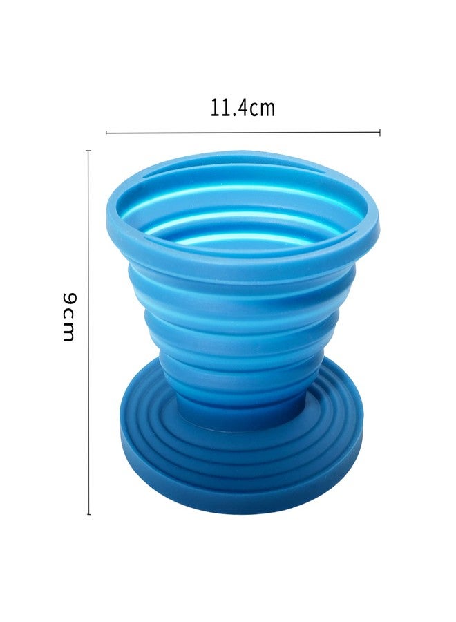 Cheerock Collapsible Coffee Filter Silicone Coffee Maker Reusable Coffee Dripper For Hiking, Camping, Home, Office (Blue) - Image 2