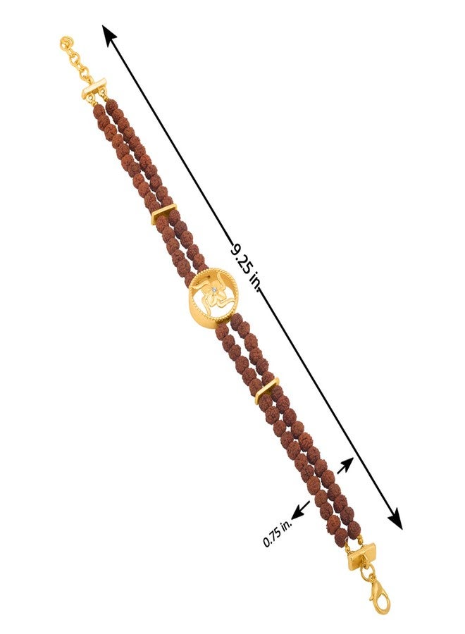 Voylla Beaded Bracelet for Men (Golden) (8907617779072) - Image 3