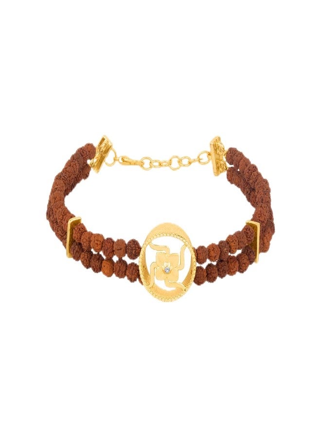 Voylla Beaded Bracelet for Men (Golden) (8907617779072) - Image 1