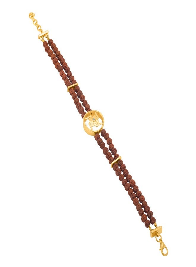 Voylla Beaded Bracelet for Men (Golden) (8907617779072) - Image 2