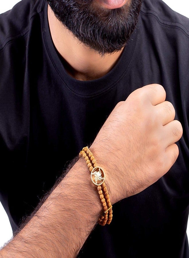 Voylla Beaded Bracelet for Men (Golden) (8907617779072) - Image 4