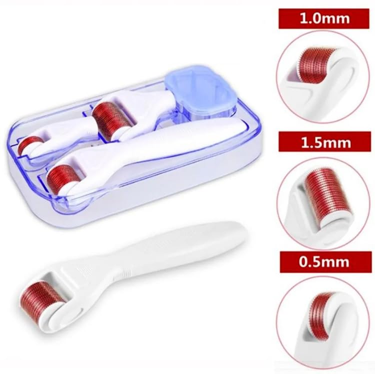 Lariox Derma Roller 4 in 1 Microneedling Derma Roller for Body and Facial Care Micro Needles Scar Roller for AntiWrinkles Stretch Marks Acne Micro Needle Roller 4 IN1 Derma Roller - Image 4