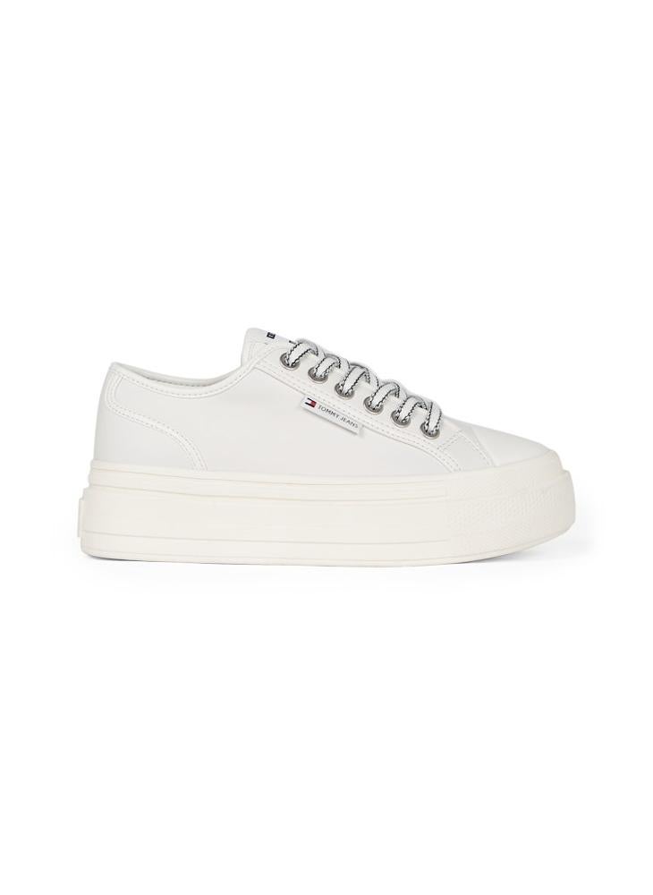 TOMMY JEANS Logo Detail Lace Up Low Top Sneakers  - Image 1