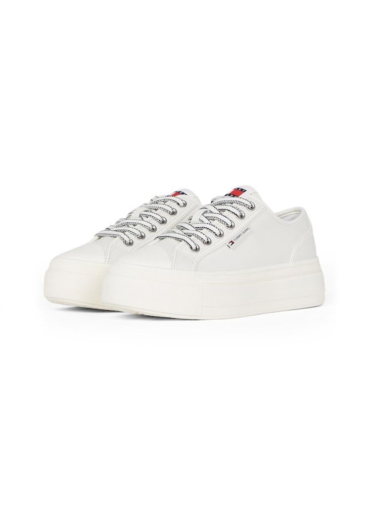 TOMMY JEANS Logo Detail Lace Up Low Top Sneakers  - Image 3