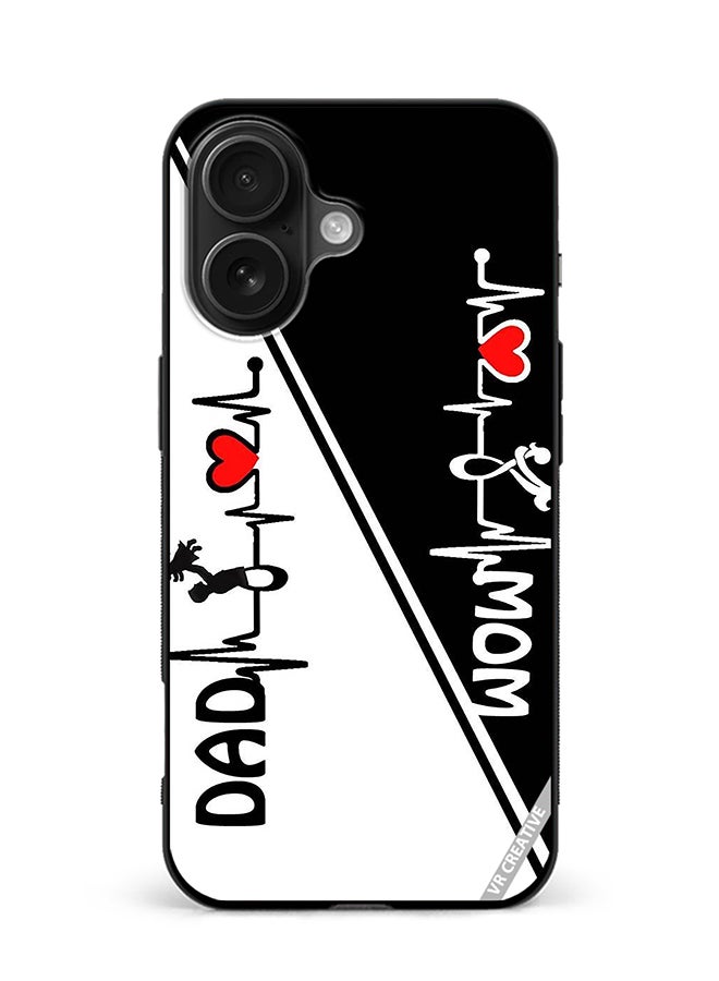 VR CREATIVE Protective Case Cover For Apple iPhone 16 Plus Mom Dad Design Multicolour