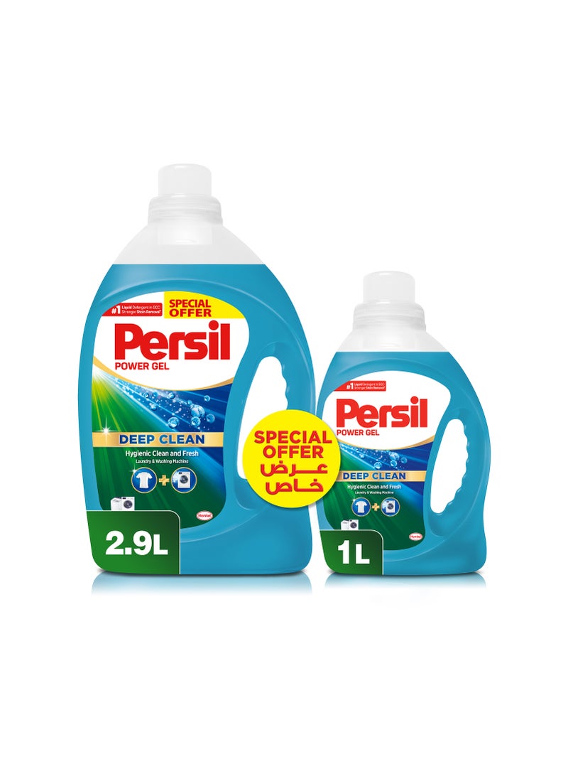 Persil Power Gel Liquid Laundry Detergent With Deep Clean Technology 2.9L + 1L