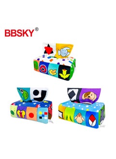 Generic Color Baby Tear Tissue Box Baby Simulation Learning Finger Exercise Toy Manufacturers Spot Wholesale-Color:Farm Animal 3 Tissue +8 Silk Scarf  - Image 2