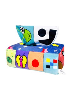Generic Color Baby Tear Tissue Box Baby Simulation Learning Finger Exercise Toy Manufacturers Spot Wholesale-Color:Farm Animal 3 Tissue +8 Silk Scarf  - Image 3