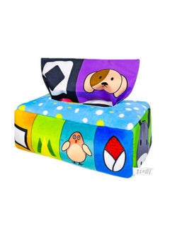 Generic Color Baby Tear Tissue Box Baby Simulation Learning Finger Exercise Toy Manufacturers Spot Wholesale-Color:Farm Animal 3 Tissue +8 Silk Scarf  - Image 5