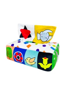 Generic Color Baby Tear Tissue Box Baby Simulation Learning Finger Exercise Toy Manufacturers Spot Wholesale-Color:Farm Animal 3 Tissue +8 Silk Scarf  - Image 4