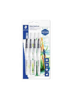 Refillable Water Brush For Watercolor Effects And Blending 4 Assorted Tip Multicolour