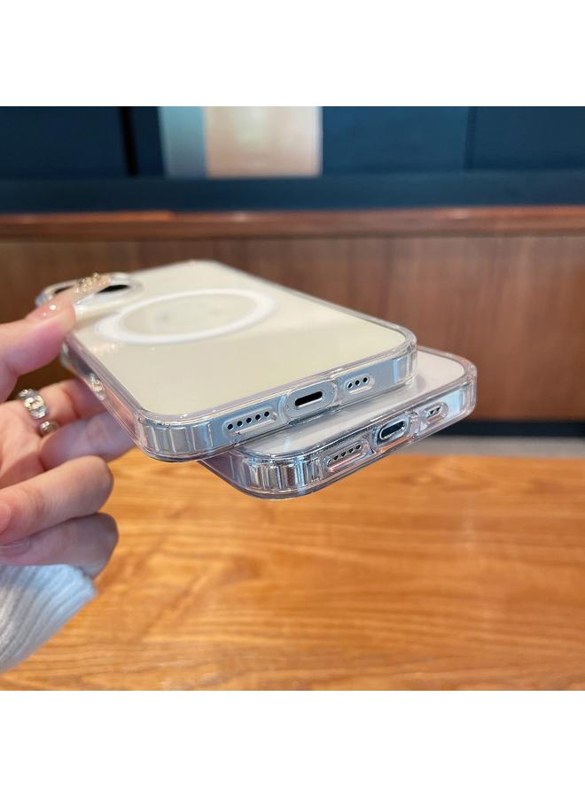 اس-توب جراب هاتف iPhone 15 من مادة TPU الشفافة المصنوعة من الأكريليك MagSafe - Image 5