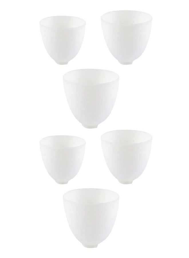 Healifty 6pcs Silicone Bowls for Facial Masks Reusable Mixing Bowls for Diy Skin Care Odorless and Drop- Safe for Hair Care Includes Small Medium Large - Image 1