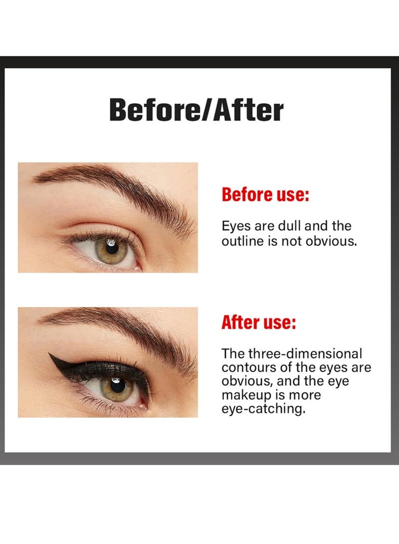 lakerain Eyeliner Pencil Long Lasting Color Crayon Contour Dark Brown Waterproof Eyeliner Gel Matte Cream Eyeliner Waterline Smoky Makeup Eye Liner Pencils Built in Sharpener and Smudger Smudge Proof 24H Retractable Eyeliner Pen - Image 3