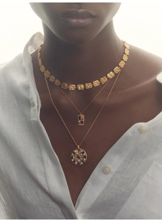 ريس Mila: Molten Square Necklace