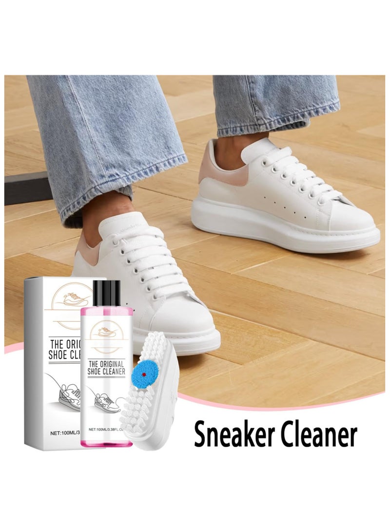 Zikra Sneaker Cleaning Set | Shoe Whitening Kit | Shoe Cleaning Tool | White Sneaker Cleaner Kit, Friendly Shoe Cleaner Sneakers White Foam, Brush and 1 Microfiber Towel for All Material - Image 3