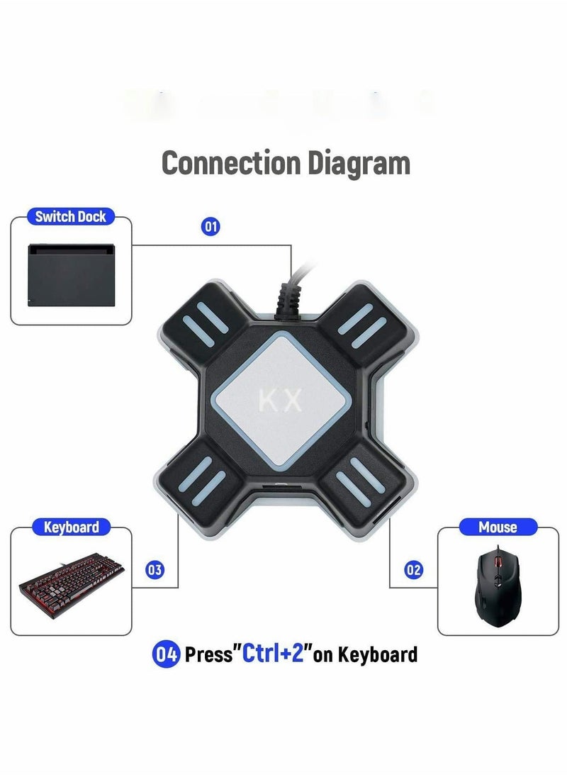 Generic - Mouse Keyboard Converter, Game Controller Adapter for USB 2.0 Mouse Portable Keyboard Adapter Compatible with PS4/Xbox One/N-Switch/PS3 - Image 1