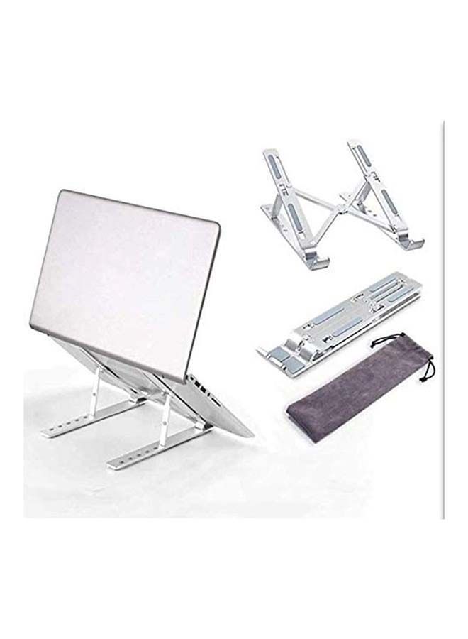 NIBEMINENT Aluminium Foldable Stand Notebook Support Laptop Base Macbook Pro Holder Adjustable Bracket silver - Image 3