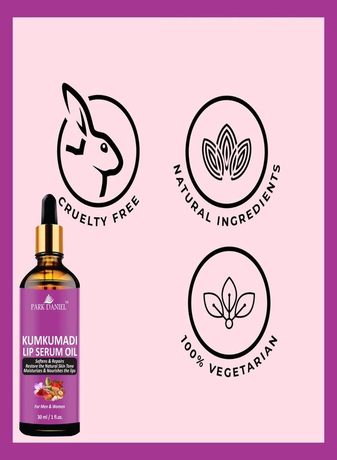Park Daniel Premium Kumkumadi Lip Serum Oil - For Soft and Shiny Lips- Ideal for Men and Women Combo Pack Of 3 bottle of 30 ml(90 ml) - Image 5