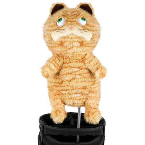 LZFAN Golf Club Covers for Woods and Drivers Funny Driver Headcover Animal Golf Club Head Covers Golf Gifts for Men Women Plush Cat - Image 1