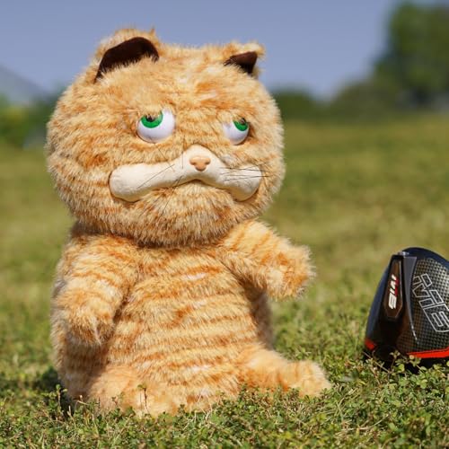 LZFAN Golf Club Covers for Woods and Drivers Funny Driver Headcover Animal Golf Club Head Covers Golf Gifts for Men Women Plush Cat - Image 3