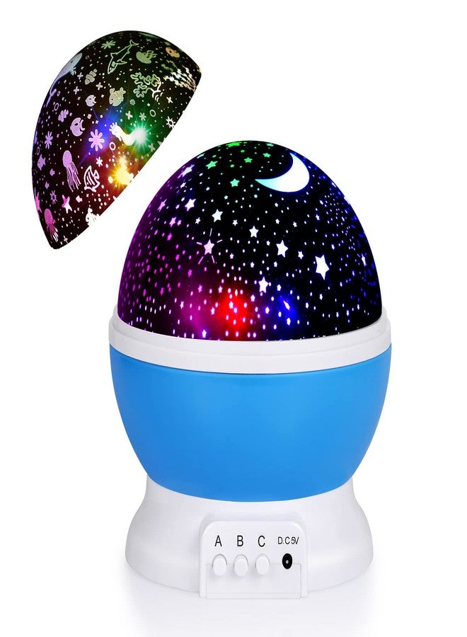 SUNNEST GYROBOWL Night Light Projector 2 in 1 Kids Night Light Moon Star Projector and Undersea Lamp, 360-Degree Rotating 8 Colors Star Night Light Lamp for Kids Baby Bedroom Party Decoration - Image 1