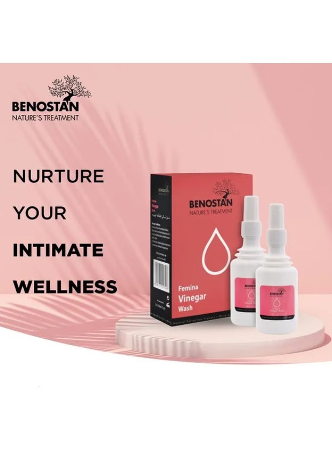 بينوستان غسول فيمينا للمنطقة الحساسة بالخل - 150 مل - عبوة من قطعتين - Image 3