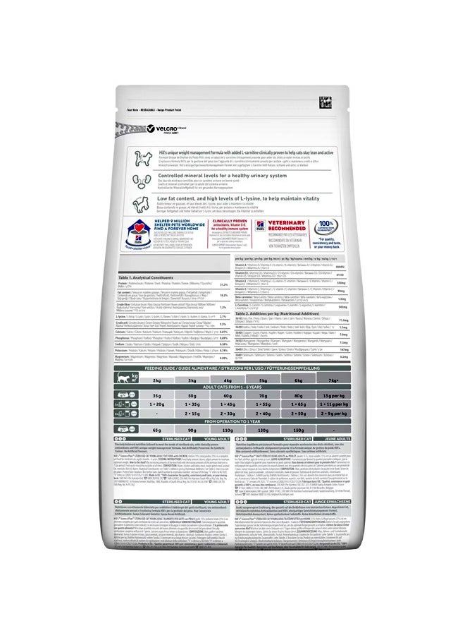 Hill's Science Plan Sterilised Adult Food Chicken Cat - 1.5Kg  - Image 2