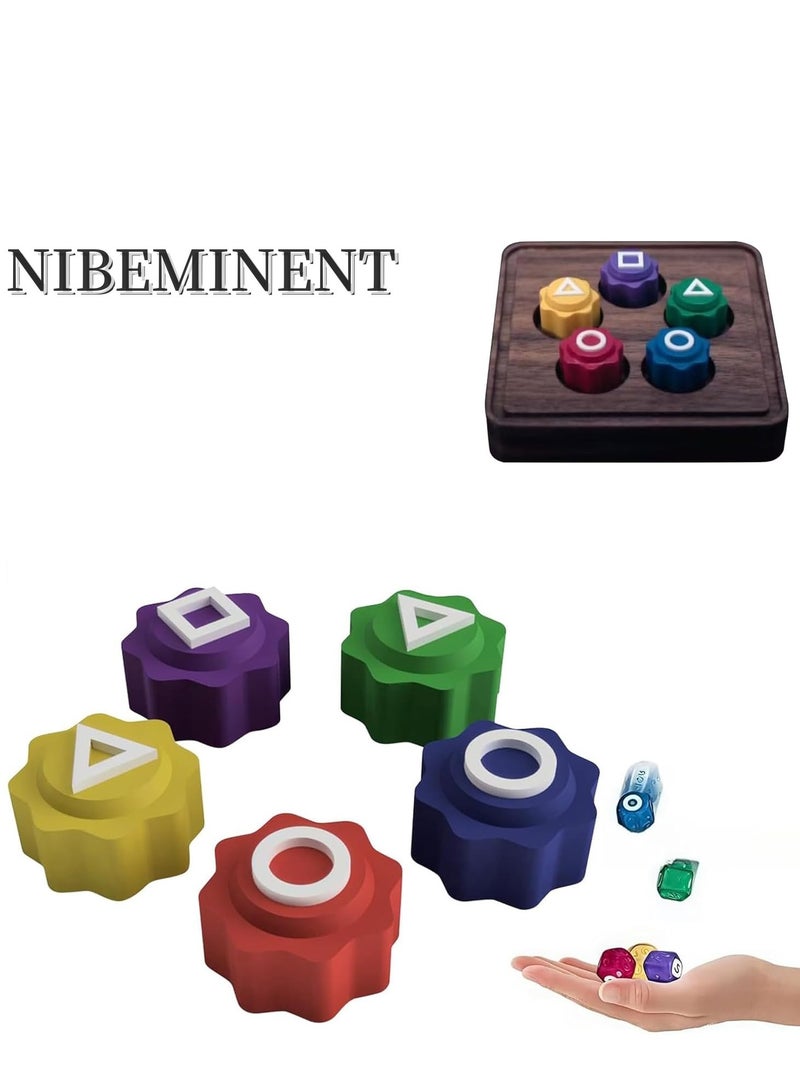 NIBEMINENT طقم ألعاب شعبية كورية 5 عبوات 2025 لعبة رمي النرد والتقاط الحجارة، لعب تقليدي للعائلة والسفر - Image 1