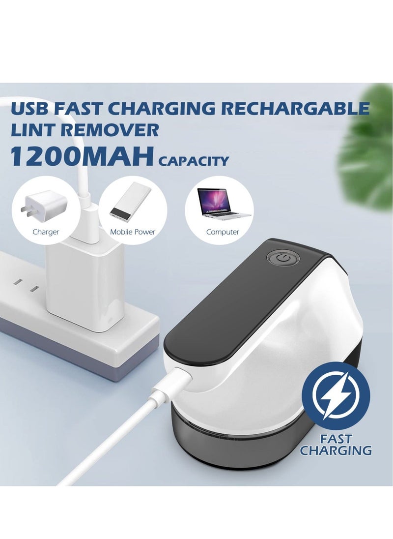 Generic - Electric Lint Remover Rechargeable Fabric Shaver Bobble Remover 3 Speed 6-Leaf Blade LED Display USB Charging Debobbler with Dual Protection for Clothes Bedding Carpet - Image 1
