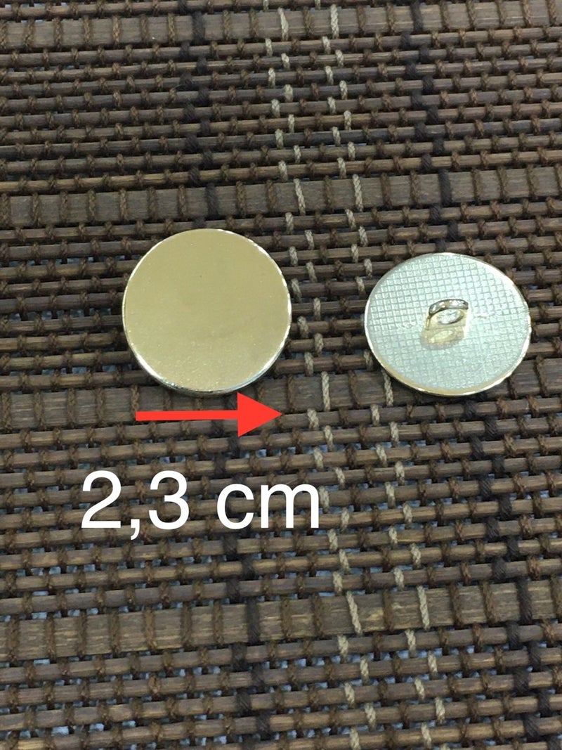 Karan Tuhafiye Karan Haberdashery Trench Coat Jacket Button Set Coin Model Gold - Image 3