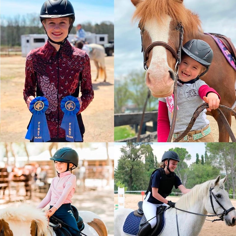 Ovation Deluxe Schooler Helmet Small/Medium Black (Hat Size: 6 1/2-7, Inches: 20 1/2-22) - Equestrian Helmet, Riding Helmet, Helmet, Horseback Riding Helmet, for Women, Men, Kids. - Image 5