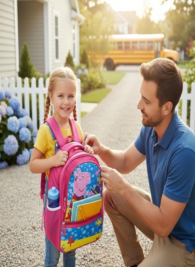 Stylbase Cartoon Printed School Bag for Boys and Girls | Waterproof Backpack Bag for Travelling Sports | Kids Bag Ideal for UKG Nursery 1st Class | School Bags for 5 7 Years 15 Inches - Image 4