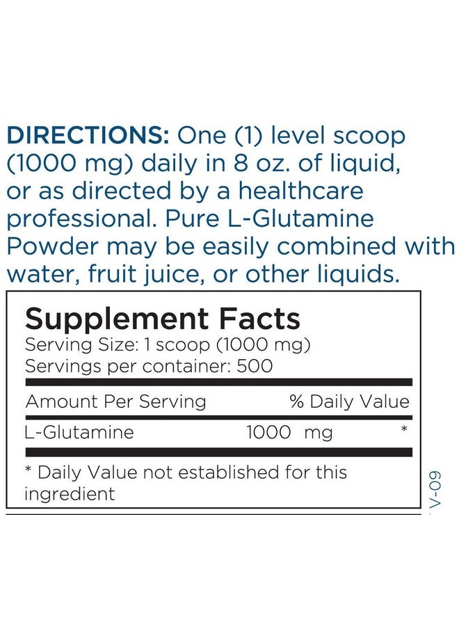 Metabolic Maintenance - Metabolic Maintenance L-Glutamine Powder - Amino Acid L-Glutamine for Gut Health + Immune Support - Water Soluble L-Glutamine Powder for Daily Use (500 Servings) - Image 1