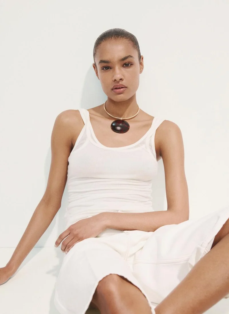 MANGO  Rigid collar with circular beading for Women | Best Price UAE