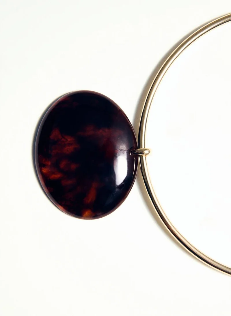 MANGO  Rigid collar with circular beading for Women | Best Price UAE