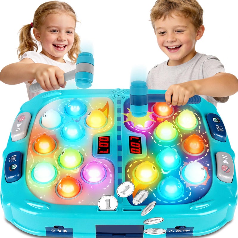Pafolo Whack Game Mole Game 3 Year Old 3 Year Old Boy 4 Year Old Toy Gift for 3 Year Old 11x15in Larger 2Players Whack Toy with 5 Modes 9 Speeds 54 Levels LightSounds Birthday Gift for Todders - Image 2