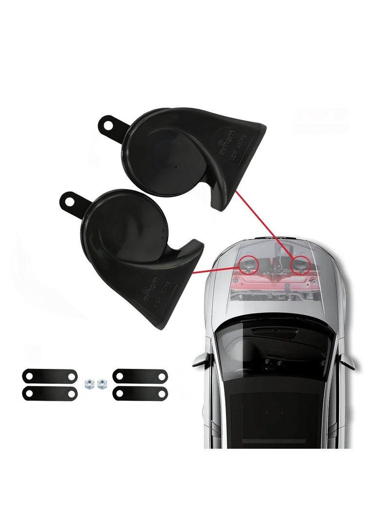 Generic MrHorn MR-80-002 Snail Horn Set 12V Twin Tone 400Hz 500Hz 115-118dB Loud Car Horn High Power Durable Sound Signal for Vehicle Safety  - Image 2