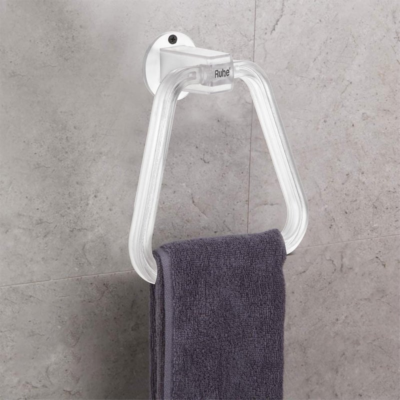 RUHE Ruhe® ABS Square Towel Ring | Bath Towel Stand | Towel Hanger for Wash Basin and Bathroom | Napkin Ring for Kitchen  - Image 1